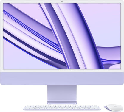 Apple M3 iMac 24-inch: 8GB, 256GB SSD, Purple