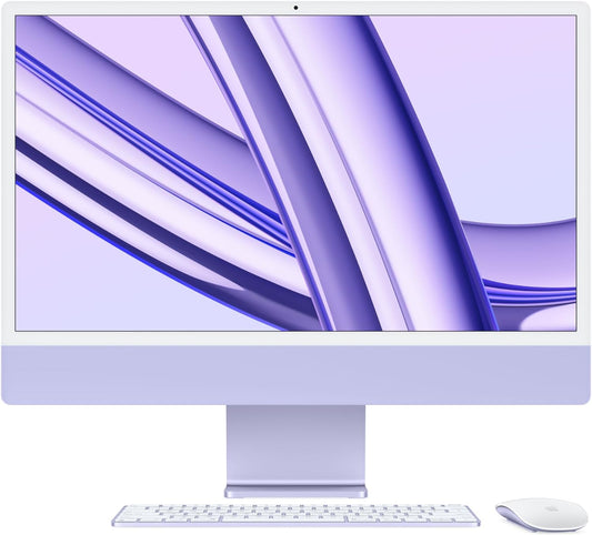 Apple M3 iMac 24-inch: 8GB, 256GB SSD, Purple