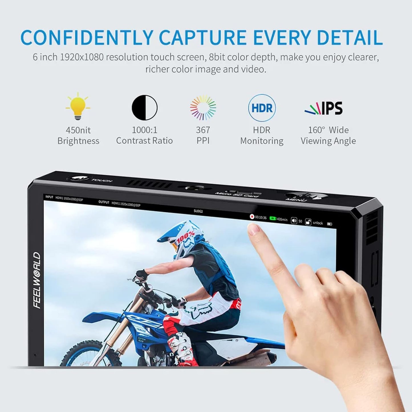 FEELWORLD CUT6 6-Inch 4K HDMI Recording Monitor Kit