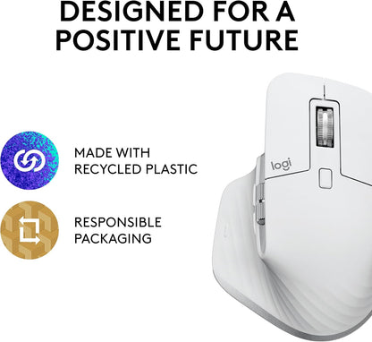 Logitech 910-006558 MX Master 3S Wireless Mouse - Pale Grey