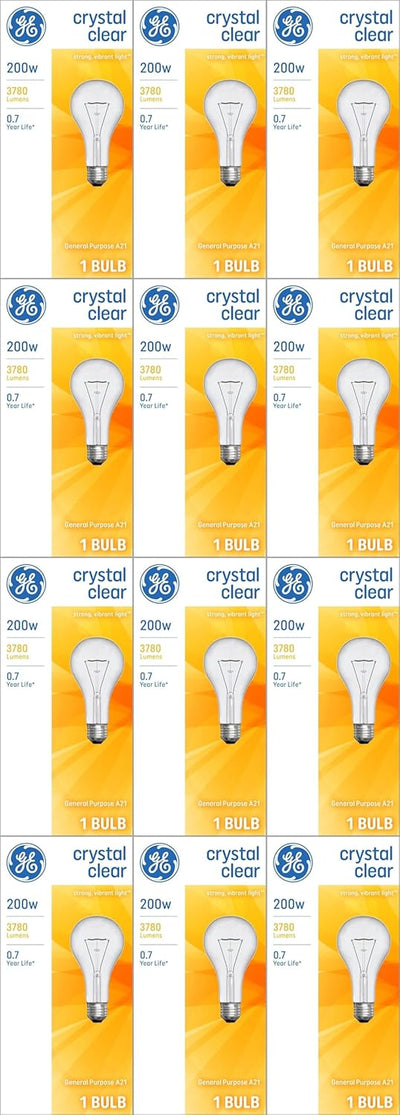 GE 200 watts A21 Incandescent Light Bulb - Dimmable
