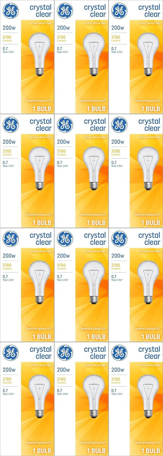 GE 200 watts A21 Incandescent Light Bulb - Dimmable