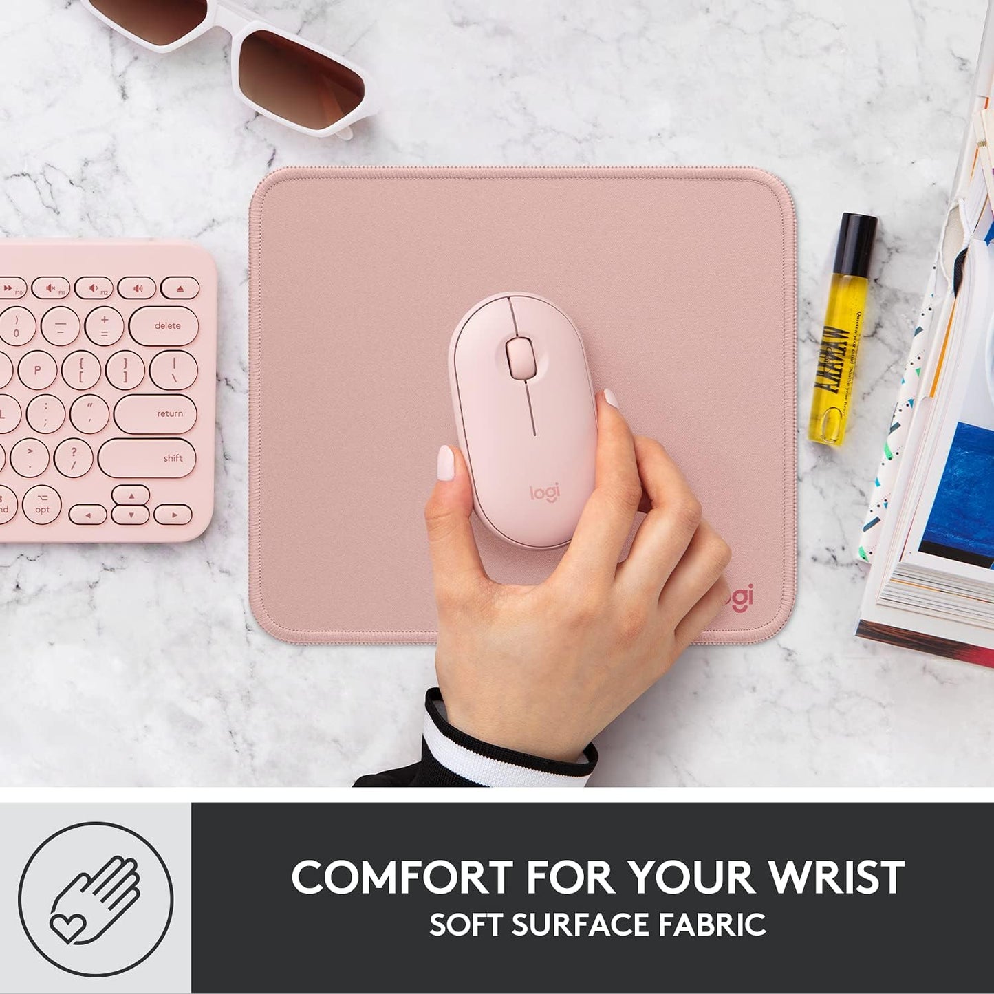 Logitech 956-000037 Studio Series Darker Rose Mouse Pad