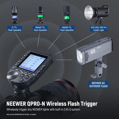 Neewer 10101748 Q3 200Ws TTL Flash Nikon Compatible