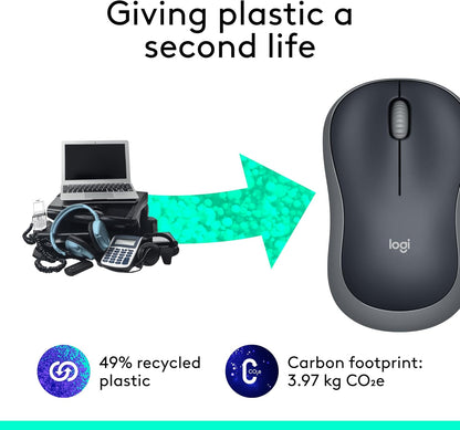 Logitech 910-002225 M185 Wireless Mouse - Swift Grey