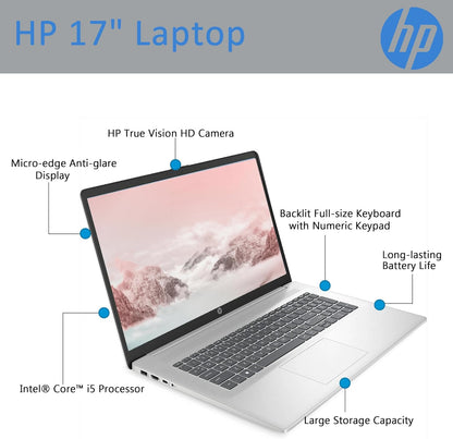 HP 17 Laptop i5-1235U 32GB 1TB SSD 17.3" FHD Renewed