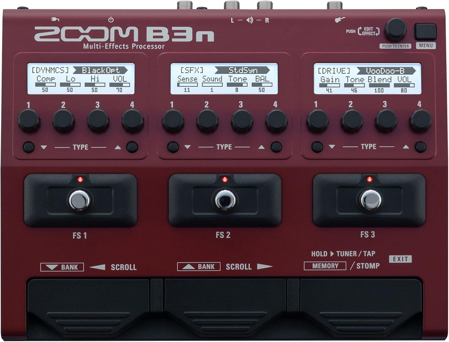 Zoom B3n Bass Multi-Effects Pedal Bundle