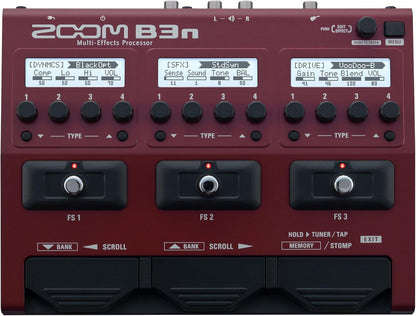 Zoom B3n Bass Multi-Effects Pedal Bundle
