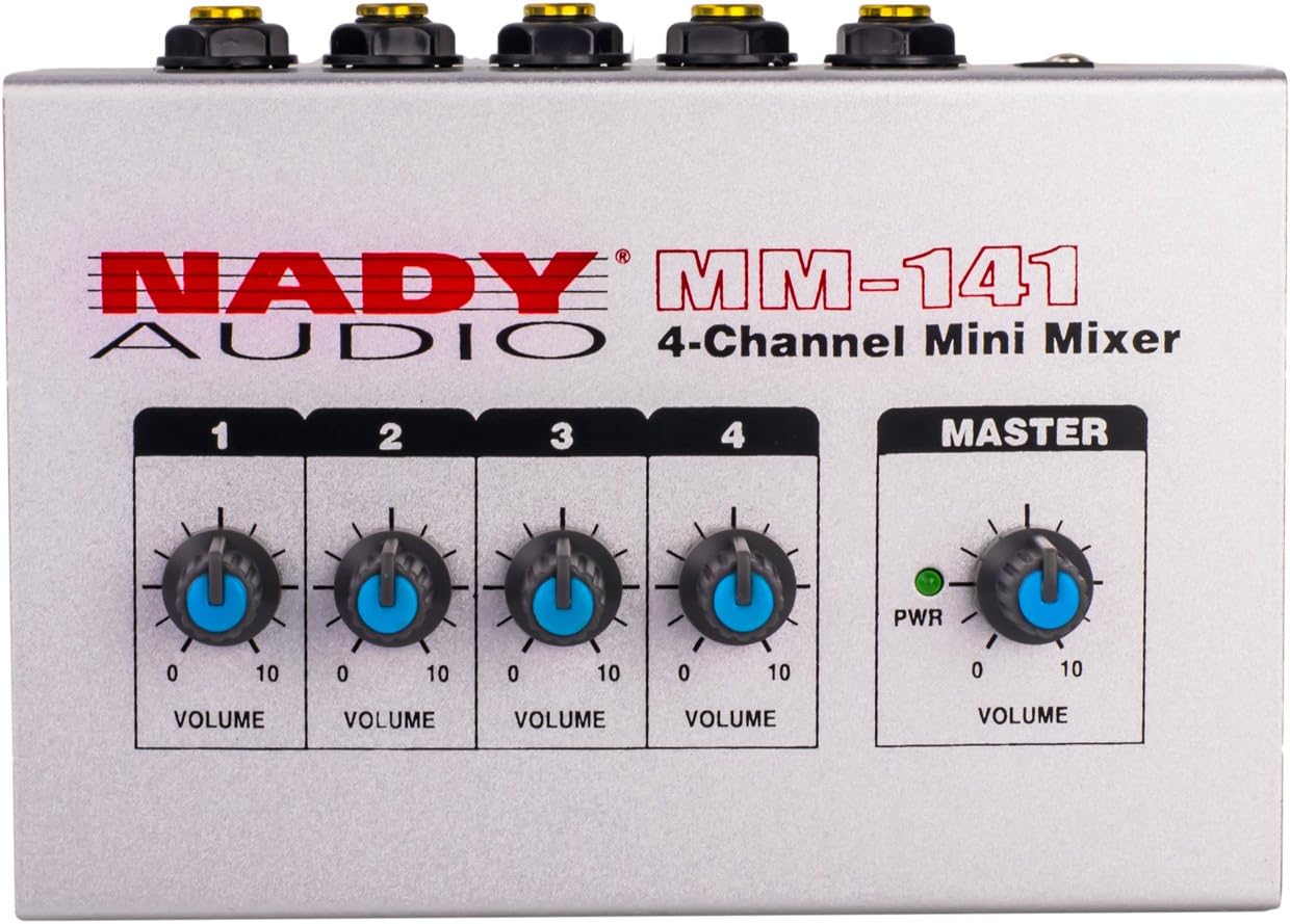 Nady MM141 4-Channel Mono Mini Mixer Portable