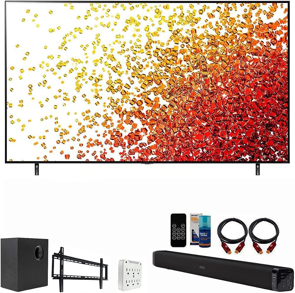 LG 86NANO75UPA 86-Inch NanoCell 4K UHD Smart TV Bundle