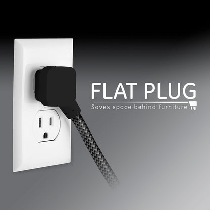 GE 41282 8ft Braided 3-Outlet Extension Cord