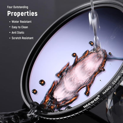 Neewer ND8-128 55mm Variable ND Filter 3-7 Stop