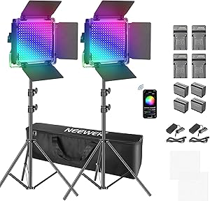 Neewer 10098947 RGB LED Video Light Kit APP Control