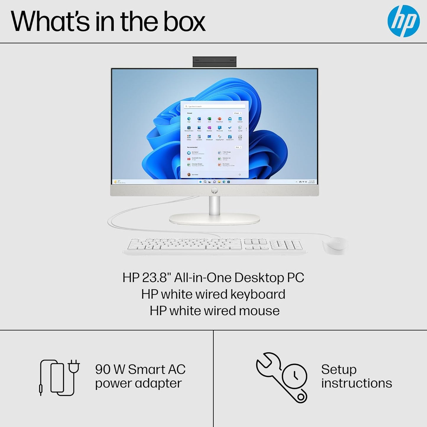 HP 24-cr0002 24" All-in-One Desktop Ryzen 5 7520U