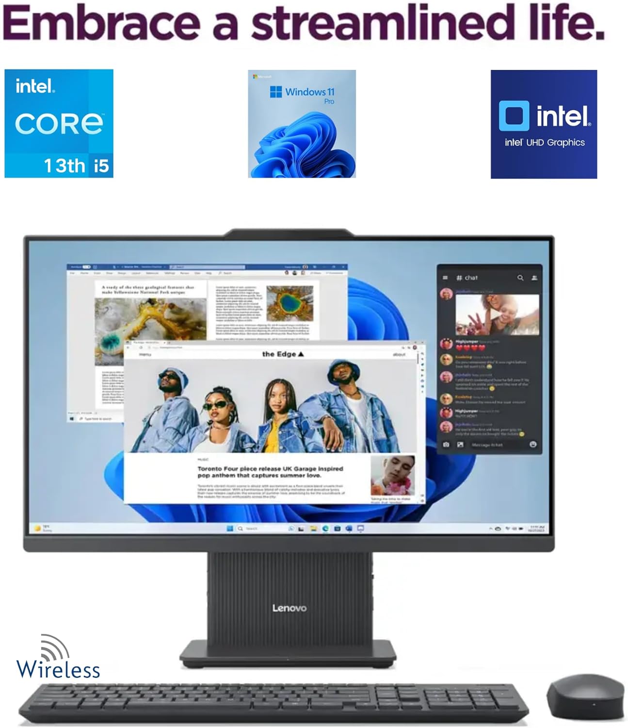 Lenovo Centre 24" FHD Touch All-in-One i5 Desktop