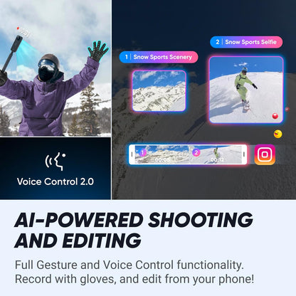 Insta360 X4 Snowboard Bundle 8K 360 Action Camera