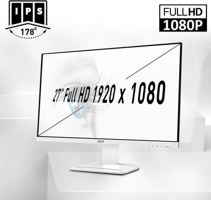 MSI Pro MP273AW 27" FHD 100Hz IPS Monitor - White