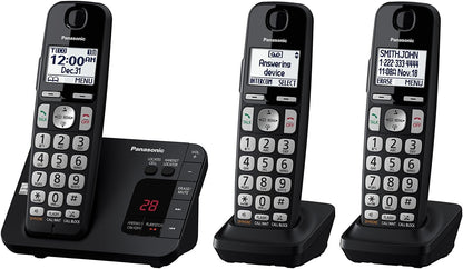 Panasonic KX-TGE433B - DECT 6.0 Cordless Phone - 3 Handsets