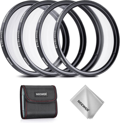 Neewer 10103023 52mm Macro Close Up Lens Filter Kit +1+2+4+10