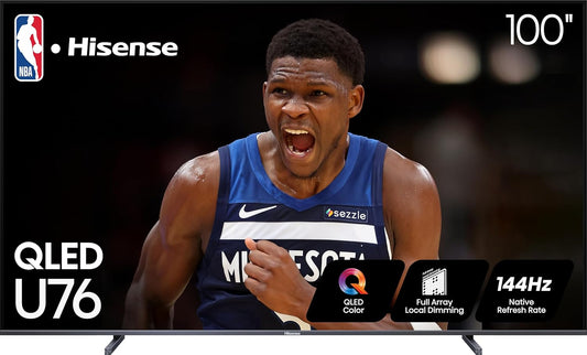 Hisense 100U76N 100-Inch ULED 4K Google Smart TV - 144Hz
