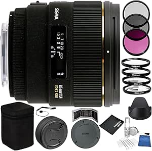 Sigma 85mm f/1.4 EX DG HSM Nikon Lens Bundle