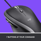 Logitech M500s Advanced Corded Mouse Hyper-Fast Scroll