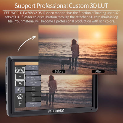 FEELWORLD FW568 V3 6" 4K HDMI Camera Field Monitor