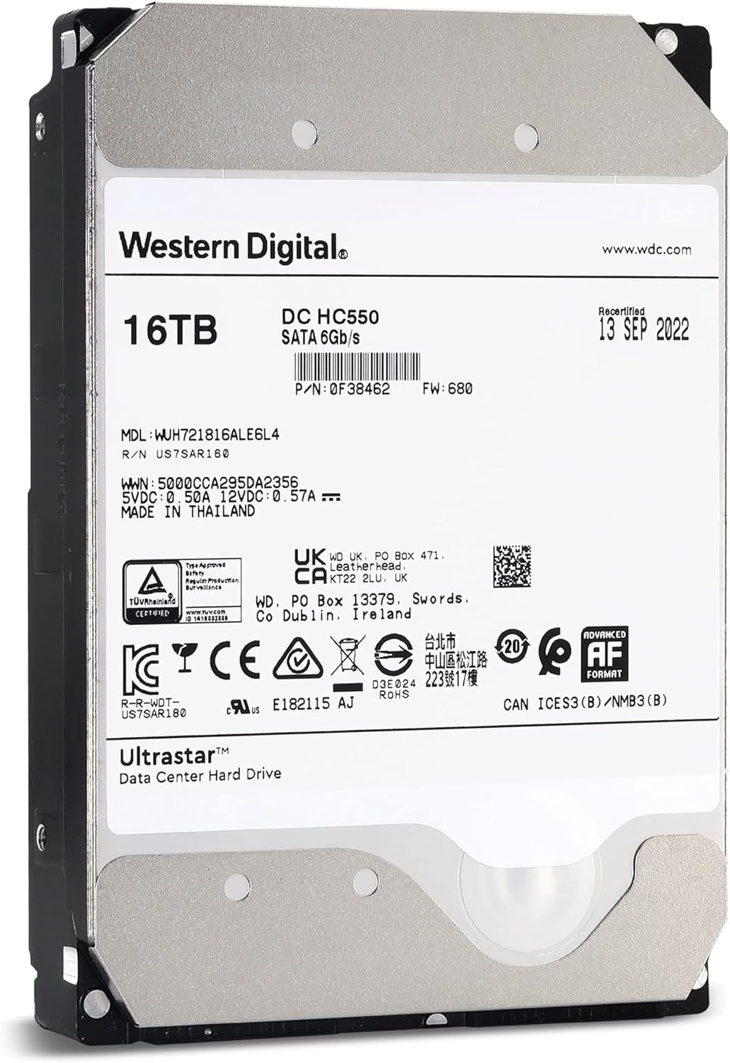 Western Digital WUH721816ALE6L4 16TB Ultrastar Enterprise HDD Renewed