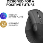 Logitech 910-006466 Lift Vertical Ergonomic Wireless Mouse