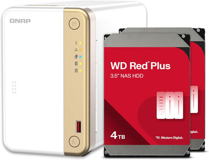 QNAP TS-262 12TB 2-Bay NAS RAID WD Red Bundle