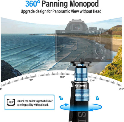 Sirui P-325FL-AM Carbon Fiber Camera Monopod with Feet