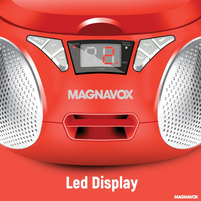 Magnavox MD6924 Portable CD Boombox Radio Red