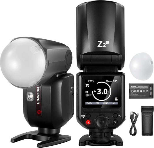 Neewer Z2-C TTL Round Head Flash Speedlite for Canon