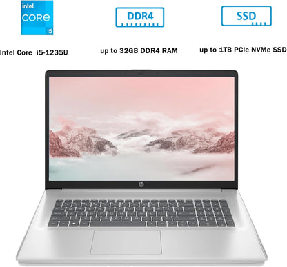 HP 17 Laptop i5-1235U 32GB 1TB SSD 17.3" FHD Renewed