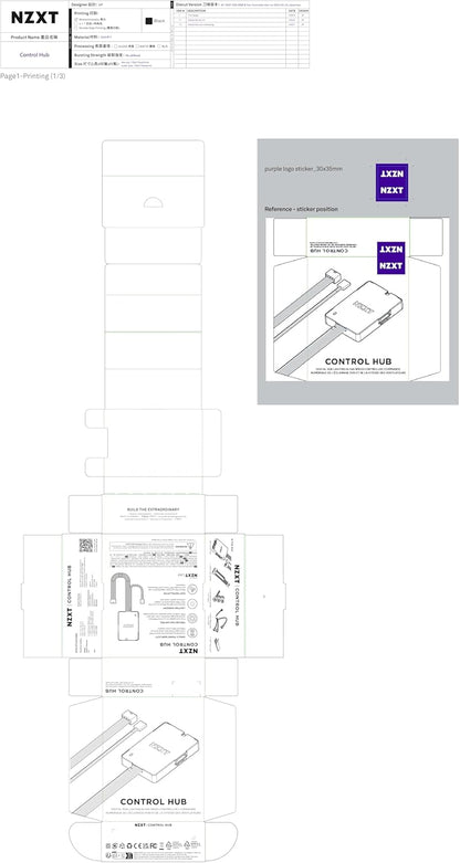 NZXT AC-CRFR1-B1 Control Hub RGB Fan Controller