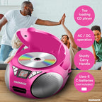 Magnavox MD6924-PK Portable CD Boombox AM/FM Radio (Pink)
