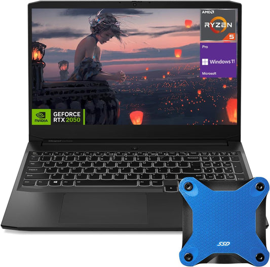 Lenovo 82K2027ARM IdeaPad 3 Ryzen 5 RTX 2050 Gaming Laptop Bundle