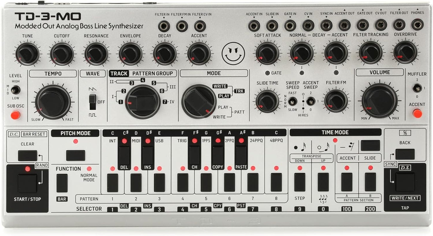 Behringer TD-3-MO-SR Analog Bass Line Synthesizer - Silver