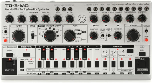 Behringer TD-3-MO-SR Analog Bass Line Synthesizer - Silver