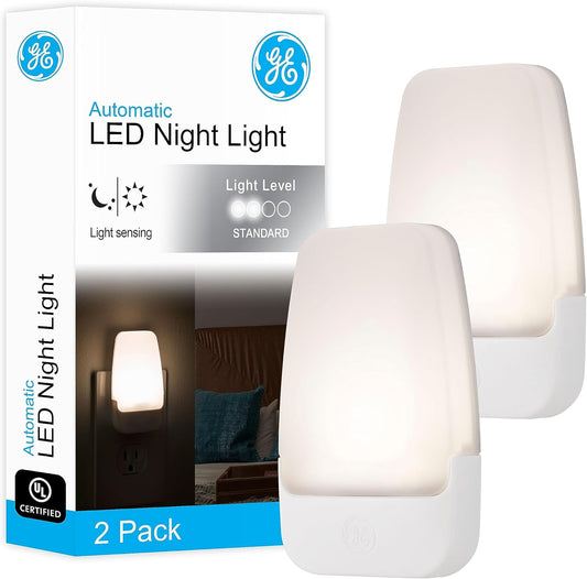 GE 30966 LED Dusk to Dawn Night Light 2-Pack
