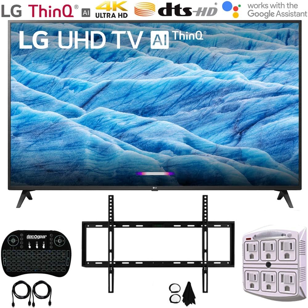 LG E3LG49UM7300 49" 4K Smart LED IPS TV Bundle