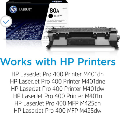 HP CF280A 80A Black LaserJet Toner Cartridge