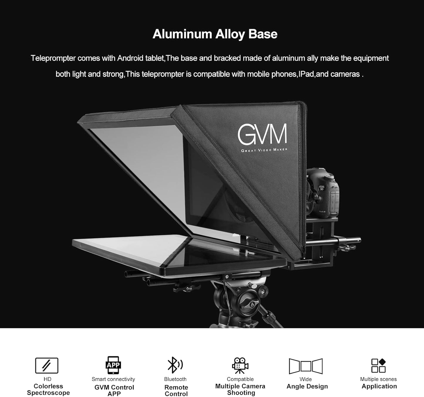 GVM Teleprompter Digital Camera 18.5" Android Kit