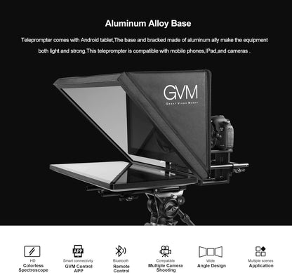 GVM Teleprompter Digital Camera 18.5" Android Kit