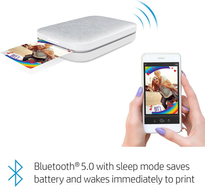 HP 1AS85A#B1H Sprocket 2x3" Portable Photo Printer, Luna Pearl