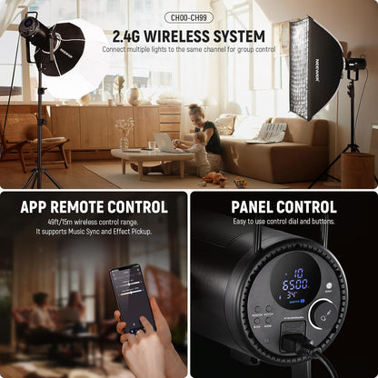 Neewer CB300B 320W Bi-Color LED Video Light Remote Control