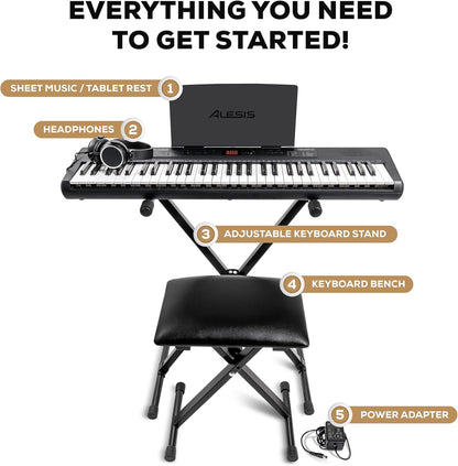Alesis MELODY61 MK4 Beginner Keyboard Piano Bundle