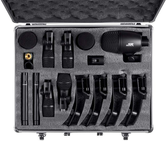 Monoprice 600007 Stage Right Drum Mic Kit: 7-Piece, XLR, Case Included