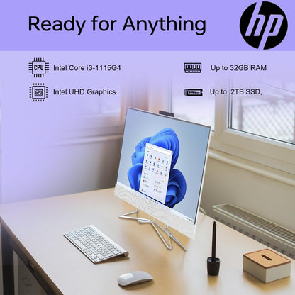 HP TPN-Q068-24 24" FHD All-in-One Desktop, i3, 32GB, 2TB SSD Bundle