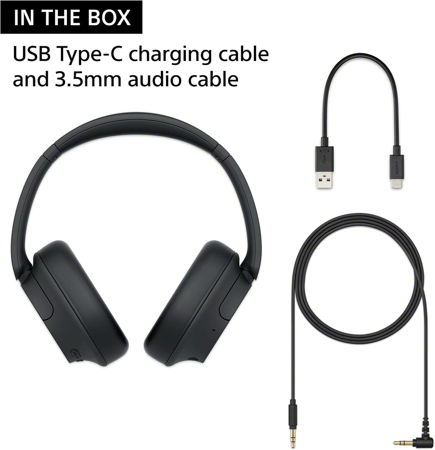 Sony WHCH720N/B Wireless Noise Canceling Headphones Black